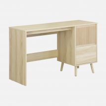 Scandinavian-style 2-drawer desk, Natural