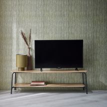 Mobile TV in legno e acciaio, 150cm, Naturale