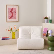 Sillón borreguito de 1 plaza, Blanco