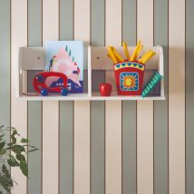 60cm children's bedroom wall shelf, White