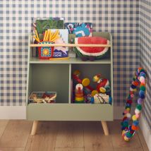 Children's storage unit with 2 compartments, Green