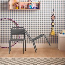 Juego de 2 sillas de metal para niños, Antracita