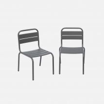 Set di 2 sedie in metallo per bambini, Antracite