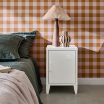 Mesita de noche de metal, Blanco