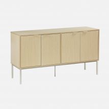 140cm wooden and metal effect sideboard, Natural