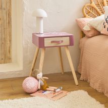 Children's bedside table - Little Miss Princess , Pink