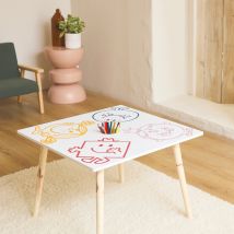 Children's table with pencil cup - Mr. Men & Little Miss collection, White
