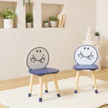 2 children's chairs - Mr. Happy Louis, Navy Blue