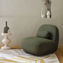 Sillón giratorio 360 en borreguito, Kaki