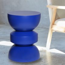 Metal side table, Blue