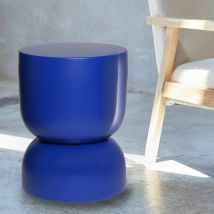 Metal side table, Blue