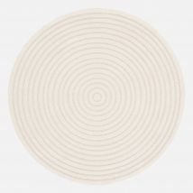 160cm interior rug with raised circles in cream,