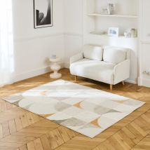 Cream retro rug,