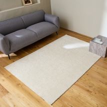 Cream boucle washable interior rug,