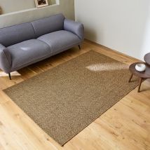 Jute-effect indoor/outdoor carpet in caramel,