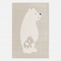Children's rug beige / cream, teddy bear rug,