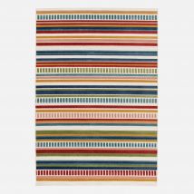 Striped children's rug, multicoloured indoor/outdoor rug,