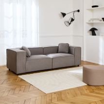 2-seater water-repellent, modular sofa, Light Grey