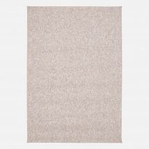 Light grey mottled effect loop pile interior rug,