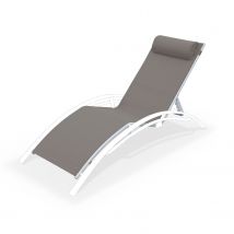 Replacement seat back and fabric for Louisa sun lounger, White