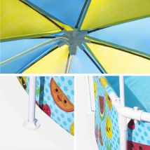 Piscina tubular Tana con parasol integrado, redonda 244x51cm | sweeek