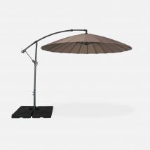 3m round cantilever parasol, Beige-brown