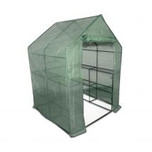 Invernadero de jardín 2m² con 8 estanterías en polietileno - Albahaca | sweeek