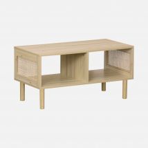 Woven rattan coffee table, Natural