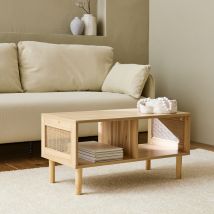 Woven rattan coffee table, Natural