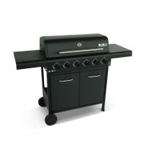BONACIEUX black and stainless steel gas barbecue 6 burners with storage