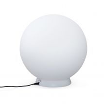 Lampada a sfera led colore bianco con batteria ricaricabile, Bianco