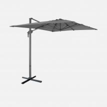 Parasol 2x3m rectangular desplazado, Gris