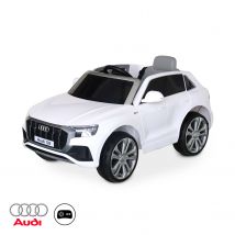 White AUDI Q8 children's electric car 12V, 1 seat with car radio and remote control