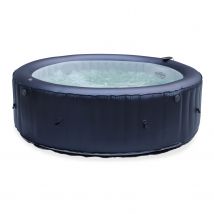 Premium 6-person round MSpa hot tub with massage hydrojets, Midnight Blue