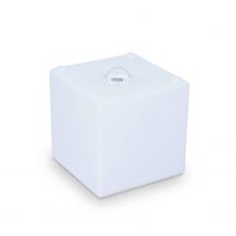 LED cube - wireless rechargeable, remote control, 16 colours, White