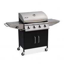 Albert premium outdoor kitchen gas barbecue with 4 burners and side burner with temperature display