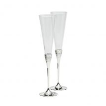 Wedgwood With Love Silver Toasting Flutes, Pair