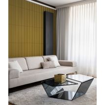 50x50x1,8 cm MB - LUNA (złoty metaliczny) - Lakierowany panel ścienny 3D