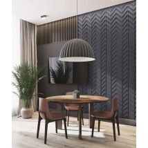 93,9x60 cm VT - PB47 (B15 Grafitowa czerń) JODEŁKA - Panel dekor 3D beton architektoniczny