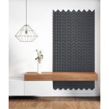 93,5x60 cm VT - PB49 (B15 Grafitowa czerń) JODEŁKA - Panel dekor 3D beton architektoniczny