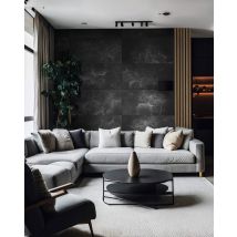 30x60 cm DS - (grafitowy, srebrne kruszywo) - płyta beton architektoniczny ultralekka