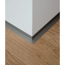 200 x 1,6 x 2 cm Minileiste - (tytanowy) - Minimalistyczna listwa przypodłogowa cokołowa - SL16X2-02