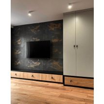 120x60 cm DS - (grafitowy, złote kruszywo) - płyta beton architektoniczny ultralekka