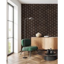 50x50x1,1 cm MB (zigzag) panel frezowany MDF fornir orzech - ozdobna dekoracja ścienna 3D