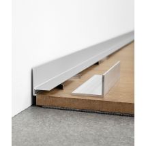 200 x 1,6 x 2 cm Minileiste - (srebrny) - Minimalistyczna listwa przypodłogowa cokołowa SL16X5-01
