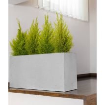 90x22x40 cm CT - Donica betonowa w kształcie prostokąta (biała)