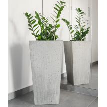 14x14x40 cm (spód) + 19x19 cm (góra) CT - Donica betonowa w kształcie stożka (szara)