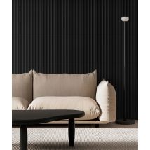 50x50x1,8 cm MB - LIRA (czarny RAL 9005) - Lakierowany panel ścienny 3D