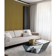 50x50x1,8 cm MB - LIRA (złoty metaliczny) - Lakierowany panel ścienny 3D
