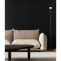 50x50x1,8 cm MB - LUNA (czarny RAL 9005) - Lakierowany panel ścienny 3D